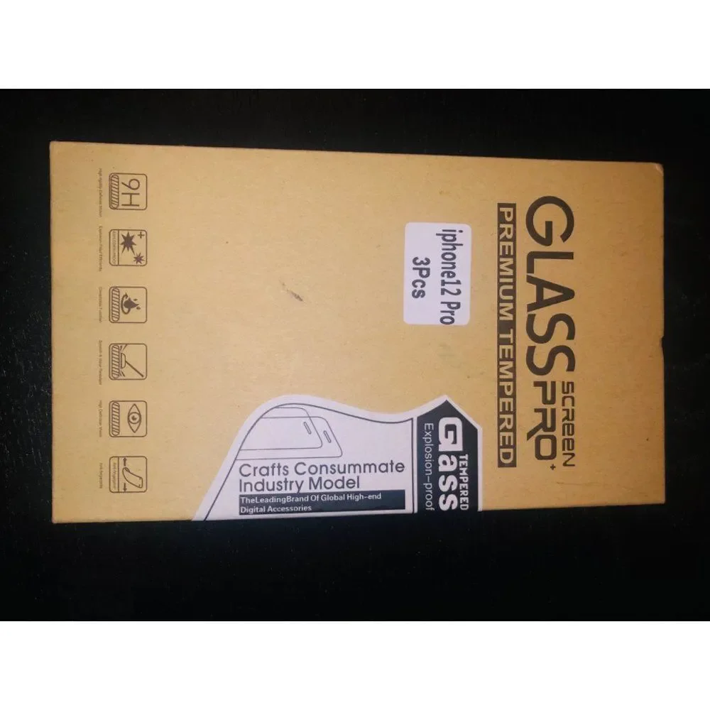 Brand‎ New Glass Screen Pro Premium Tempered iPhone 12 Pro 3 Pcs